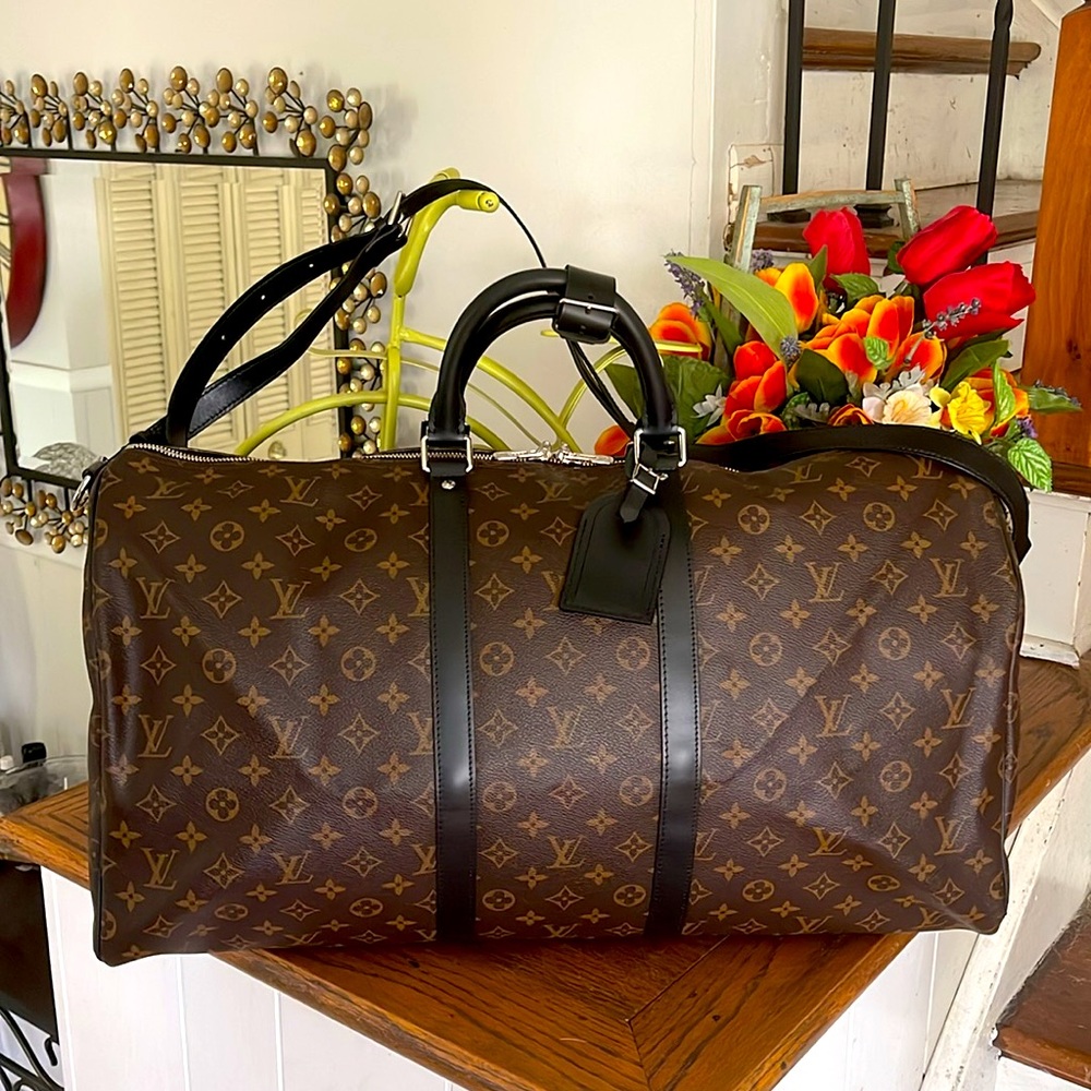 Authentic Louis Vuitton Macassar Keepall 55 - Picture 6 of 15